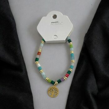 Lot de 6 (1€ unité) : Bracelet Doré Avec Perles & Breloques – Acier Inoxydable – Image 2