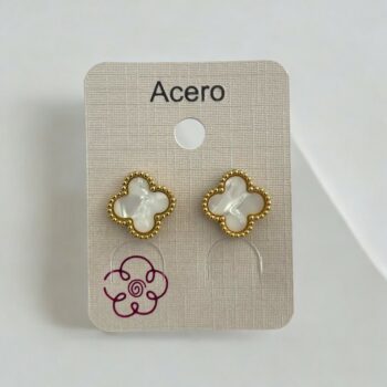 Lot de 6 paires (1,80€ la paire) : Boucle D'oreille Dorée et Argentée Trèfle – Image 5