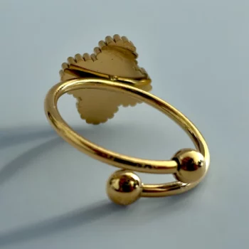 Coffret de 12 (1,80€ unité) : Bague ajustable dorée en Acier Inoxydable – Image 5