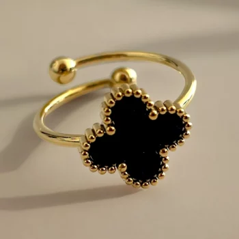 Coffret de 12 (1,80€ unité) : Bague ajustable dorée en Acier Inoxydable – Image 4