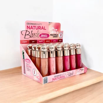 Présentoir de 24 (1,26€ pièce) : Blush Liquide NATURAL "Lips & Cheeks" - D'Donna – Image 5