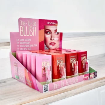 Présentoir de 24 (1,24€ pièce) : Blush "3 en 1" en Stick ONE-TO-GO - D'Donna – Image 3