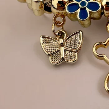 Mélange de 12 (0,90€ unité) : Bracelet Ourson à Strass Doré, Grosse Perle – Image 8
