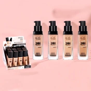 Pack de 12 (soit 2,17€ l'unité) Bases de Maquillage Fluide Tenue 24h - Easy Paris – Image 2