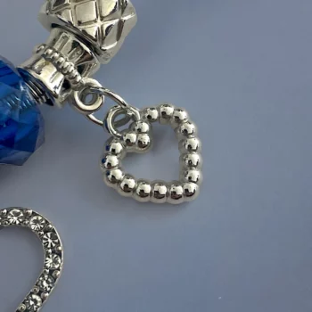 Mélange de 12 (0,90€ unité) : Bracelet Coeur Argenté, Grosses Perles – Image 8
