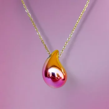 Lot de 12 (1,80€ unité) : Colliers Dorés Avec Pendentif Goutte Nacrée - Acier Inoxydable – Image 11