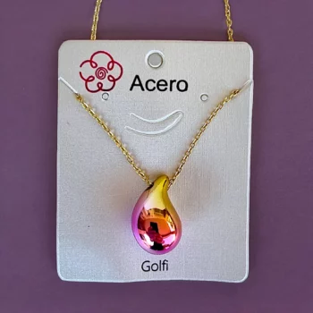 Lot de 12 (1,80€ unité) : Colliers Dorés Avec Pendentif Goutte Nacrée - Acier Inoxydable – Image 10