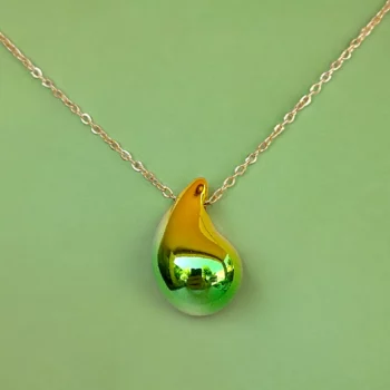 Lot de 12 (1,80€ unité) : Colliers Dorés Avec Pendentif Goutte Nacrée - Acier Inoxydable – Image 17