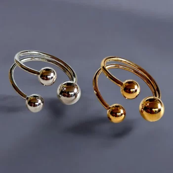 Lot de 16 (2,25€ unité) : Bague Dorée & Argentée Ajustable Acier Inoxydable (Aléatoire) – Image 6