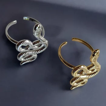 Lot de 16 (2,25€ unité) : Bague Dorée & Argentée Ajustable Acier Inoxydable (Aléatoire) – Image 19