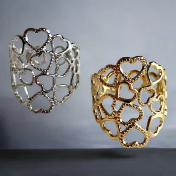 Lot de 16 (2,25€ unité) : Bague Dorée & Argentée Ajustable Acier Inoxydable (Aléatoire) – Image 17
