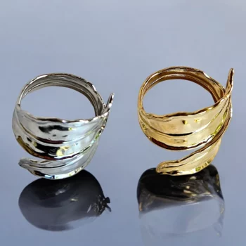 Lot de 16 (2,25€ unité) : Bague Dorée & Argentée Ajustable Acier Inoxydable (Aléatoire) – Image 14
