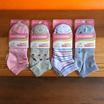 Lot de 12 Paires (0,33€ Pièce) : Chaussettes Courtes à Motifs Pour femme