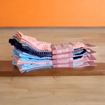 Lot de 12 Paires (0,33€ Pièce) : Chaussettes Courtes à Motifs Pour femme – Image 2