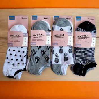 Lot de 12 Paires (0,33€ Pièce) : Chaussettes Courtes à Motifs Pour femme