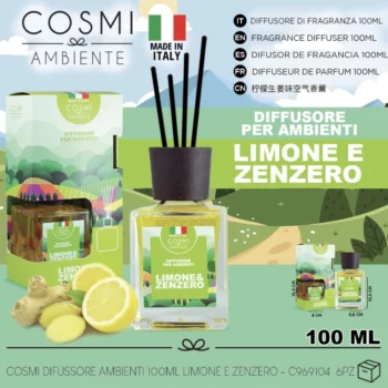 Parfum d'ambiance Mikado MADE IN ITALY : CITRON & GINGEMBRE - Cosmi – Image 3