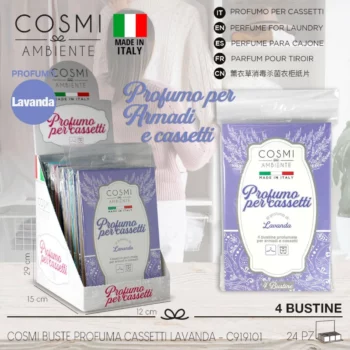 Blister de 4 Sachets d'Armoire Parfumés à la LAVANDE – Cosmi Ambiente – Image 3
