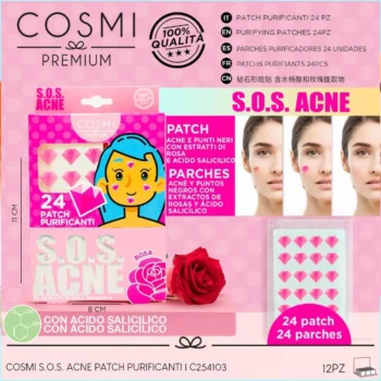Patchs SOS ACNE & POINTS NOIRS Purifiants Visage – DIAMANT – Cosmi Premium – Image 5