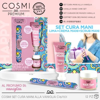 Kit 3 pièces de Manucure Parfum VANILLE - LIME, CREME MAINS, GOMMAGE – Cosmi Premium – Image 2