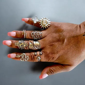 Lot de 16 (2,25€ unité) : Bague Dorée & Argentée Ajustable Acier Inoxydable (Aléatoire) – Image 5