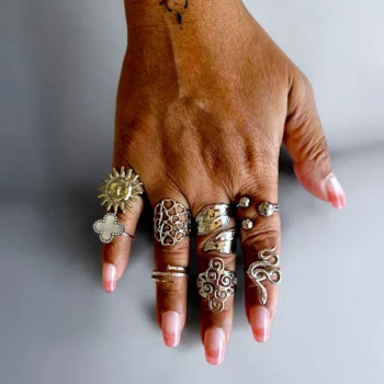 Lot de 16 (2,25€ unité) : Bague Dorée & Argentée Ajustable Acier Inoxydable (Aléatoire) – Image 3