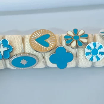 Coussin de 20 (1,85€ unité) : Mélange de bague ajustable dorée et turquoise – Image 4