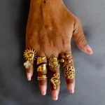 Lot de 8 (2,50€ unité) : Bague Dorée Ajustable Acier Inoxydable (Aléatoire)
