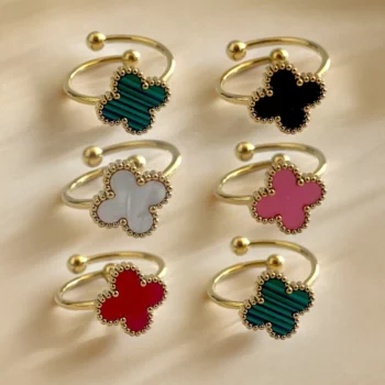 Coffret de 12 (1,80€ unité) : Bague ajustable dorée en Acier Inoxydable