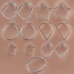 Lot de 10 paires (soit 0,95€ la paire) : Boucle d'oreille Argentée Différentes Tailles et Modèles