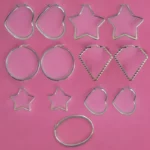Lot de 20 paires (soit 0,85€ la paire) : Boucle d'oreille Argentée Différentes Tailles et Modèles