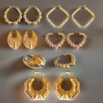 Lot de 20 paires (soit 1,80€ la paire) : Boucle d'oreille dorée Ultra légère