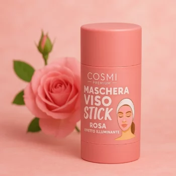 Lot de 12 (1,95€ pièce) : Masque Visage en Stick à la ROSE – Cosmi Premium