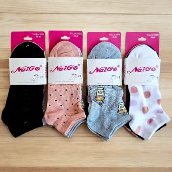 Lot de 12 Paires (0,33€ Pièce) : Chaussettes Courtes à Motifs Pour femme