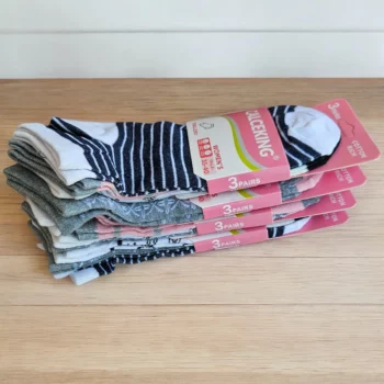 Lot de 12 Paires (0,33€ Pièce) : Chaussettes Courtes à Motifs Pour femme – Image 2