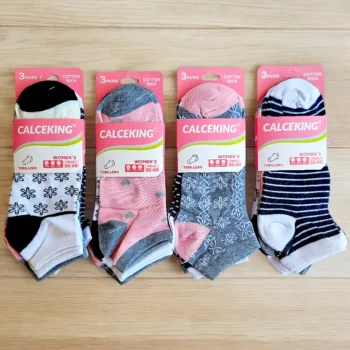 Lot de 12 Paires (0,33€ Pièce) : Chaussettes Courtes à Motifs Pour femme