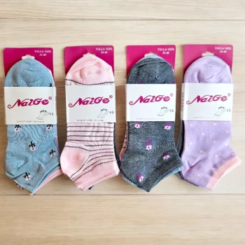 Lot de 12 Paires (0,33€ Pièce) : Chaussettes Courtes à Motifs Pour femme