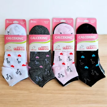 Lot de 12 Paires (0,33€ Pièce) : Chaussettes Courtes à Motifs Pour femme