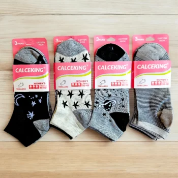Lot de 12 Paires (0,33€ Pièce) : Chaussettes Courtes à Motifs Pour femme