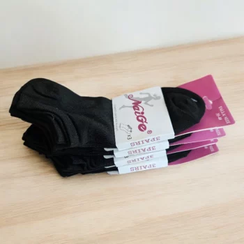 Lot de 12 Paires (0,33€ Pièce) : Chaussettes Courtes Noires Pour femme – Image 2