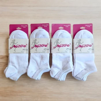 Lot de 12 Paires (0,33€ Pièce) : Chaussettes Courtes Blanches  Pour femme