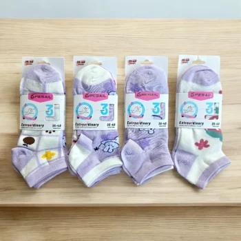 Lot de 12 Paires (0,33€ Pièce) : Chaussettes Courtes à Motifs Pour femme