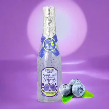 Lot de 6 (soit 1,50€ pièce) : Gel Mousse de Bain Champagne Parfum MIRTILLE - Cosmi Premium