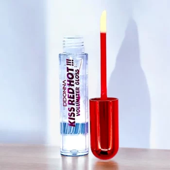 Présentoir de 24 (soit 1,18€ l'unité) Brillant à Lèvres KISS RED HOT!! - D'Donna – Image 2