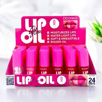 Présentoir de 24 (soit 0,75€ l'unité) Huiles à Lèvres "Lip Glow" - D'Donna