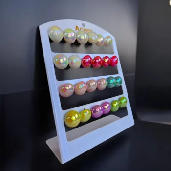 Présentoir de 12 paires (soit 0,95€ la paire) : Boucles d'oreilles En Acier Inoxydable différents coloris – Image 3