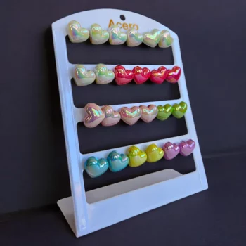 Présentoir de 12 paires (soit 0,95€ la paire) : Boucles d'oreilles En Acier Inoxydable différents coloris – Image 3
