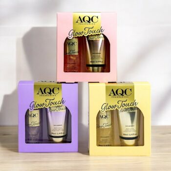 Précommande : Présentoir de 12 Coffrets 2 Piéces Brumes + Lotions Corporelles - AQC Fragrance