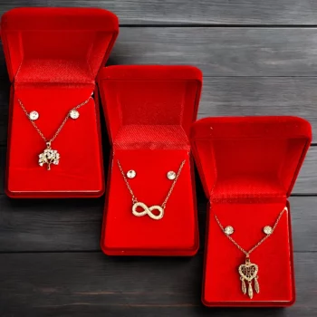Lot de 3 Coffrets (3€ unité) : Collier et Boucles d'oreilles - Collection ARBRE DE VIE/INFINI/ATTRAPE RÊVE