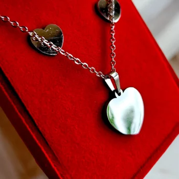 Lot de 3 Coffrets (3€ unité) : Collier et Boucles d'oreilles - Collection COEUR en Acier Inoxydable – Image 3