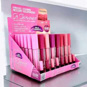 Présentoir de 48 (soit 0,69€ l'unité) Brillant à Lèvres SO SHIMMER 24H - D'Donna – Image 3